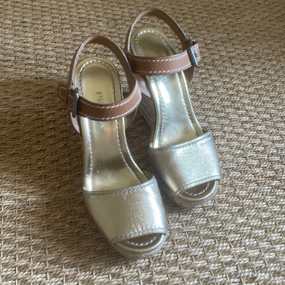 Prada Sandals Espadrille Platform Wedge 38 (US 8)